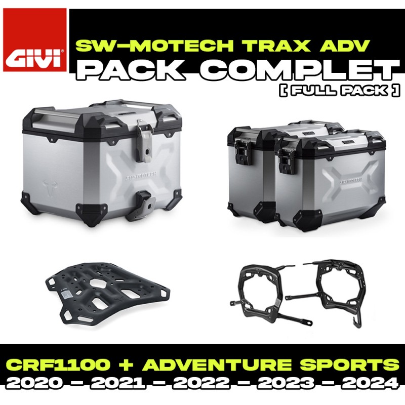 ADV.01.942.75001/S : Set di Valigie SW-Motech Trax ADV Alluminio Honda CRF Africa Twin