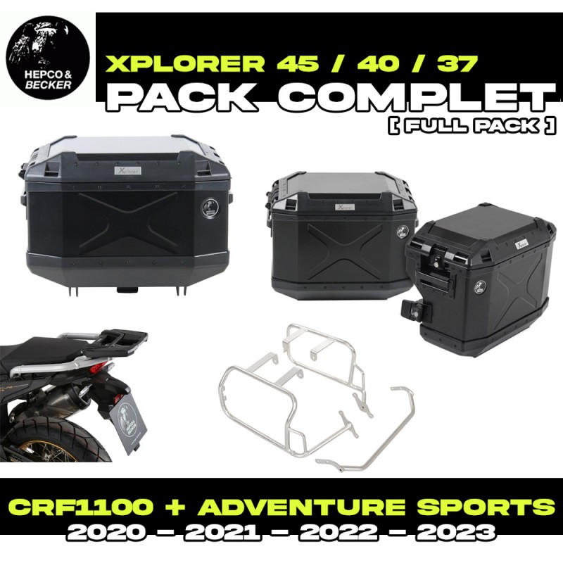 PACK-66295220101-XPLORERB : Hepco-Becker Xplorer Black Luggage Pack Honda CRF Africa Twin