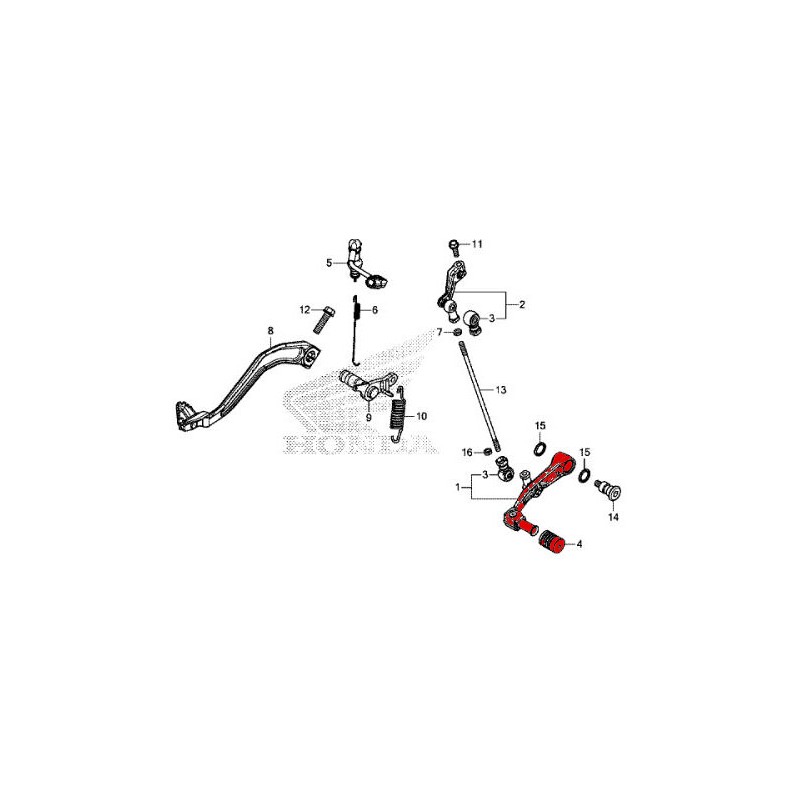 24705-MJP-G50 + 24781-KE1-000 : Selettore di velocità originale Honda Honda CRF Africa Twin