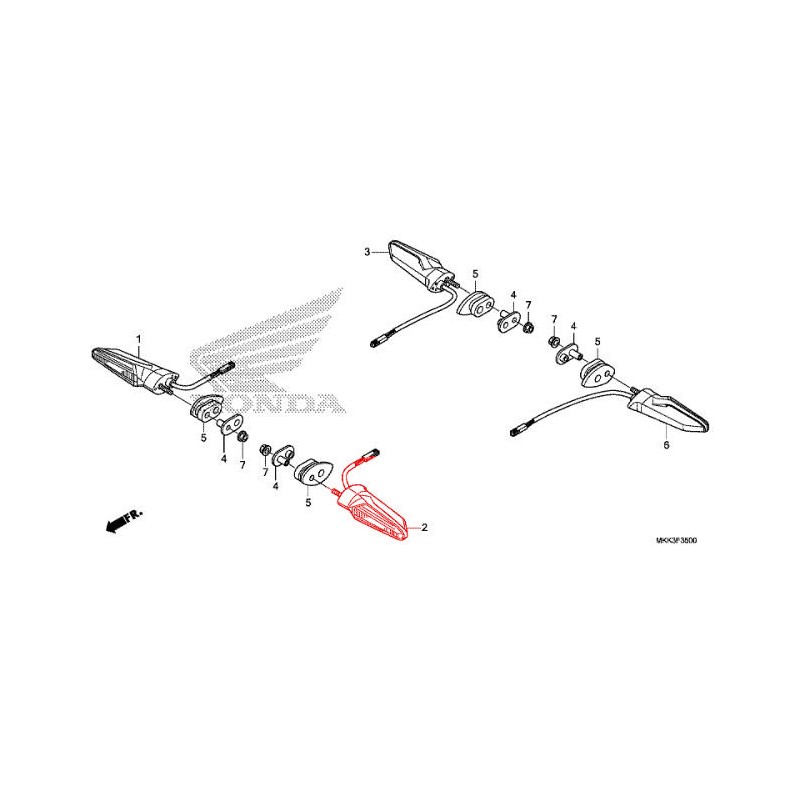 33600-MJP-G62 : Indicator di'origine Honda Honda CRF Africa Twin