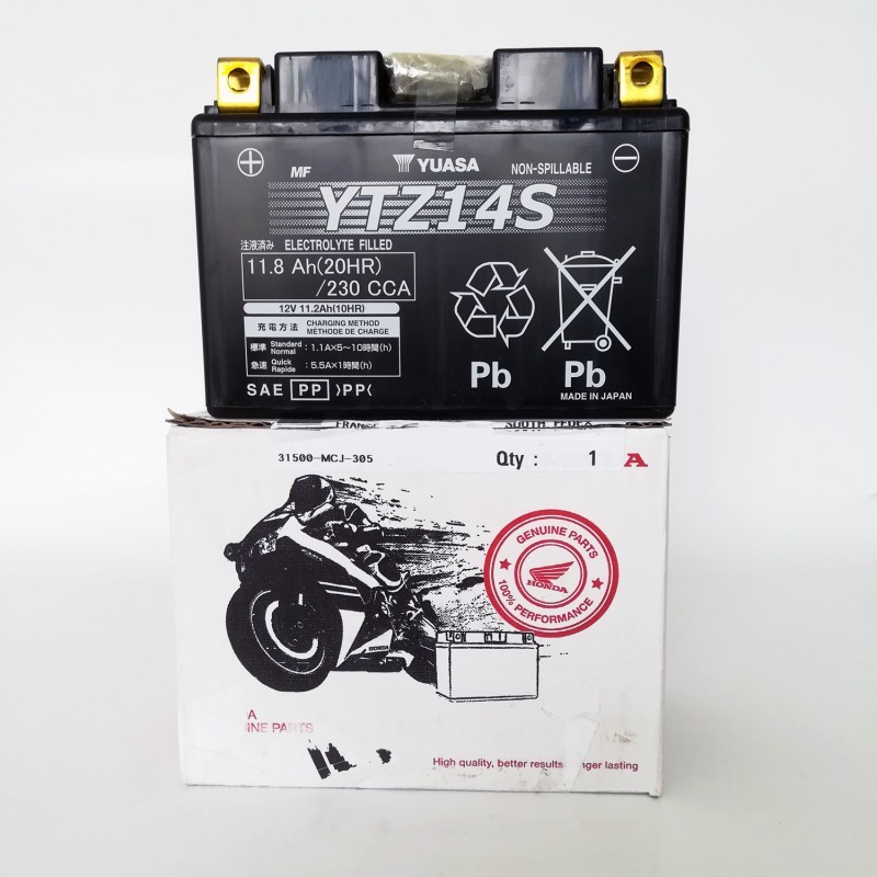 31500-MCR-305 : Yuasa Batterie Honda YTZ14S Honda CRF Africa Twin