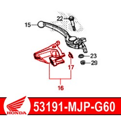 53191-MJP-G60 : Fijación de los **protectores de manos** original Honda Honda CRF Africa Twin