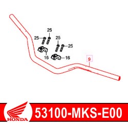 53100-MKS-E00 : Lenker Ursprung Honda 2020 Honda CRF Africa Twin