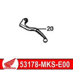 53178-MKS-E00 : Kupplungshebel Original Honda 2020 Honda CRF Africa Twin