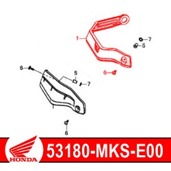 53180-MKS-E00 + 90112-MGS-30 : Originaler Handschutz Honda 2020 Honda CRF Africa Twin