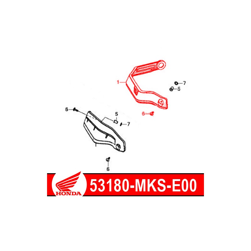 53180-MKS-E00 + 90112-MGS-30 : Paracolpi originali Honda 2020 Honda CRF Africa Twin