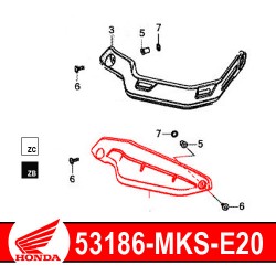 53186-MKS-E20 : Extensión de protector de manos original Honda 2020 Honda CRF Africa Twin