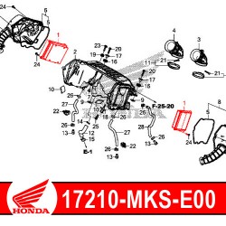 17210-MKS-E00 (x2) : Filtro dell'aria originale Honda 2020 Honda CRF Africa Twin