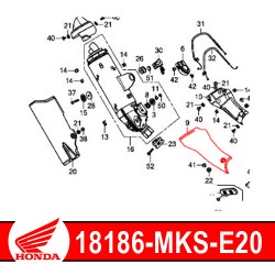 18186-MKS-E20 : Protección de colector original Honda 2020 Honda CRF Africa Twin