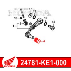 24781-KE1-000 : Honda genuine clutch pedal rubber 2020 Honda CRF Africa Twin