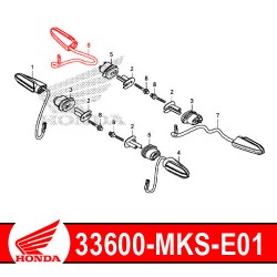 33600-MKS-E01 : Intermitente de origen Honda 2020 Honda CRF Africa Twin