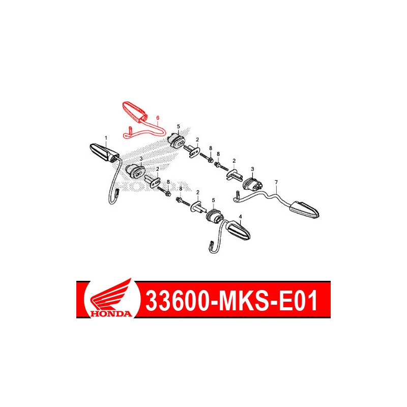 33600-MKS-E01 : Indicatore di direzione originale Honda 2020 Honda CRF Africa Twin