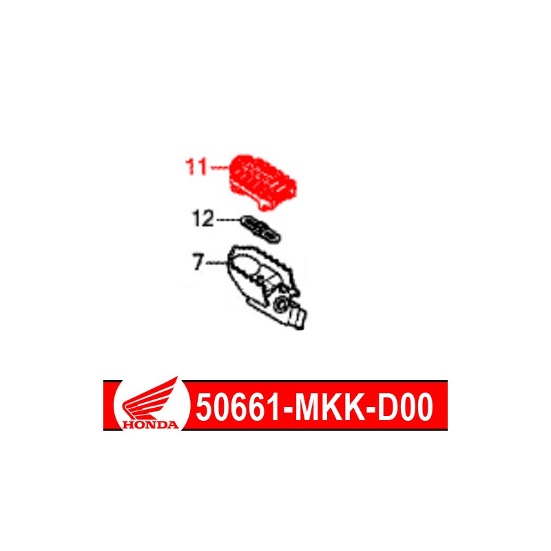 50661-MKK-D00 : Caucho de reposapiés Honda 2020 Honda CRF Africa Twin